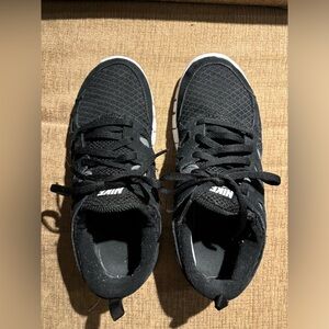 Nike black free runs youth size 6, can fit women’s 7